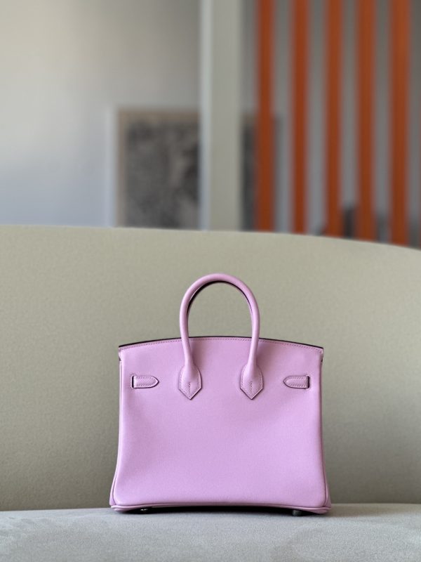 Birkin 25 Swift Mauve Sylvestre X9 Palladium Hardware - Image 3