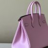 Birkin 25 Swift Mauve Sylvestre X9 Palladium Hardware - Image 4