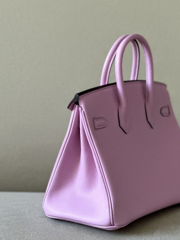 Birkin 25 Swift Mauve Sylvestre X9 Palladium Hardware - Image 4