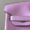 Birkin 25 Swift Mauve Sylvestre X9 Palladium Hardware - Image 5