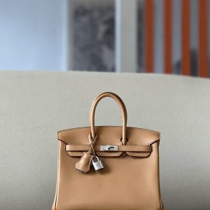 Birkin 25 Swift Biscuit 4B Palladium Hardware