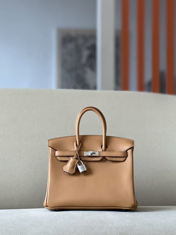 Birkin 25 Swift Biscuit 4B Palladium Hardware