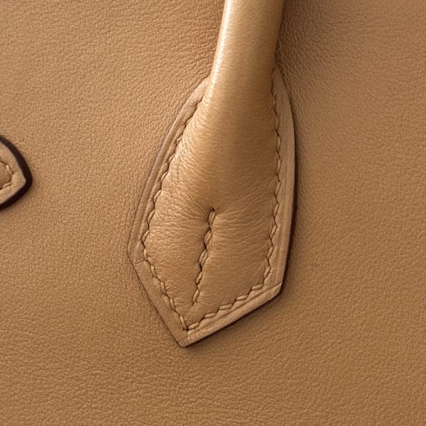Birkin 25 Swift Biscuit 4B Palladium Hardware - Image 5