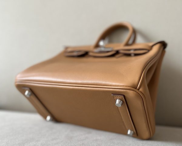 Birkin 25 Swift Biscuit 4B Palladium Hardware - Image 7