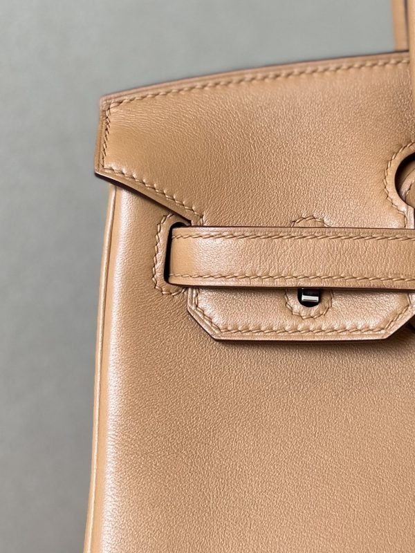 Birkin 25 Swift Biscuit 4B Palladium Hardware - Image 8