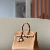 Birkin 25 Swift Biscuit 4B Palladium Hardware - Image 10