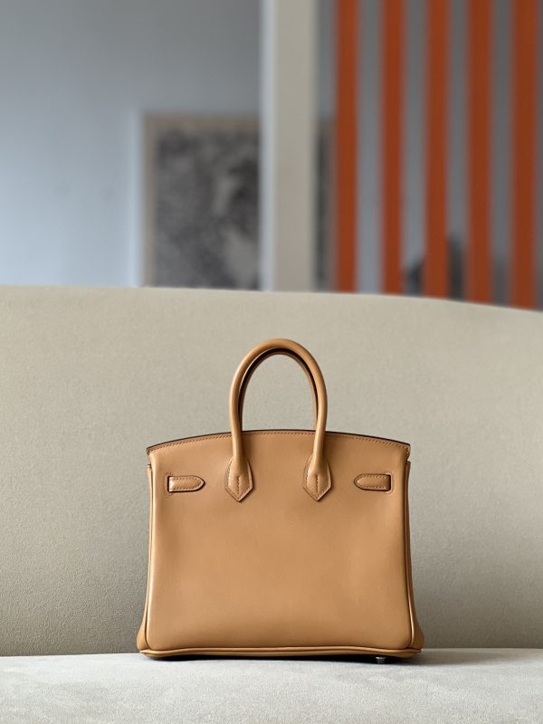 Birkin 25 Swift Biscuit 4B Palladium Hardware - Image 11