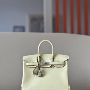 Birkin 25 Swift Jaune Poussin 1Z Palladium Hardware