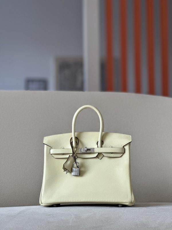 Birkin 25 Swift Jaune Poussin 1Z Palladium Hardware