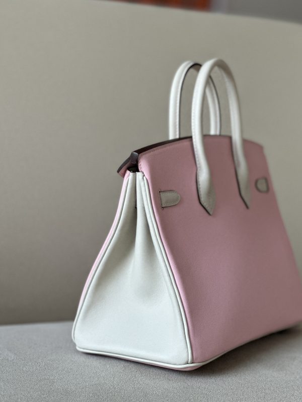 Birkin HSS 25 Swift Pink 5P And Nata I2 Palladium Hardware - Image 2