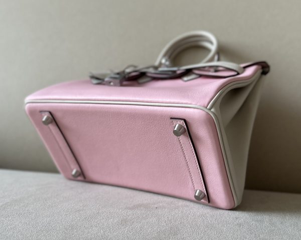 Birkin HSS 25 Swift Pink 5P And Nata I2 Palladium Hardware - Image 3