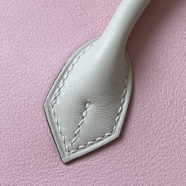 Birkin HSS 25 Swift Pink 5P And Nata I2 Palladium Hardware - Image 5