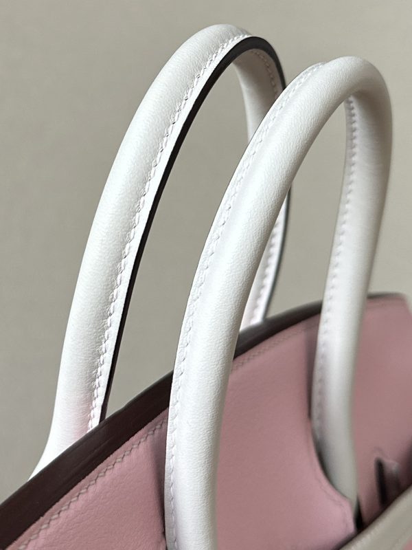 Birkin HSS 25 Swift Pink 5P And Nata I2 Palladium Hardware - Image 7
