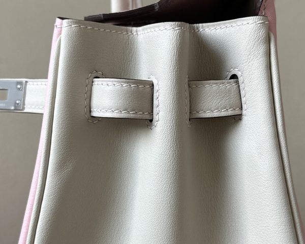 Birkin HSS 25 Swift Pink 5P And Nata I2 Palladium Hardware - Image 8