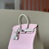 Birkin HSS 25 Swift Pink 5P And Nata I2 Palladium Hardware - Image 10