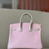 Birkin HSS 25 Swift Pink 5P And Nata I2 Palladium Hardware - Image 11