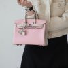 Birkin HSS 25 Swift Pink 5P And Nata I2 Palladium Hardware - Image 12