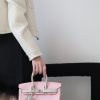 Birkin HSS 25 Swift Pink 5P And Nata I2 Palladium Hardware - Image 13