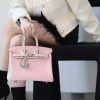 Birkin HSS 25 Swift Pink 5P And Nata I2 Palladium Hardware - Image 14