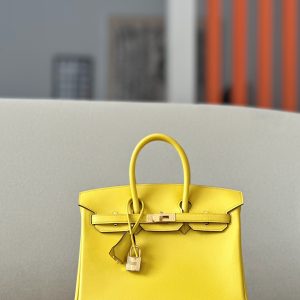 Birkin 25 Swift Jaune De Naples 9O Gold Hardware