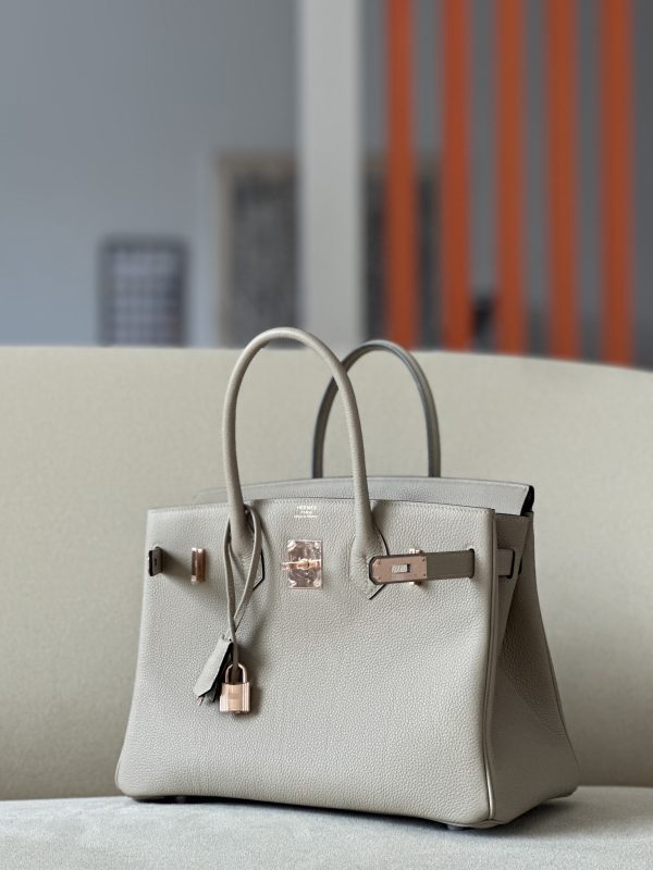 Birkin 30 Togo Gris Tourterelle(81) Rose Gold Hardware - Image 12