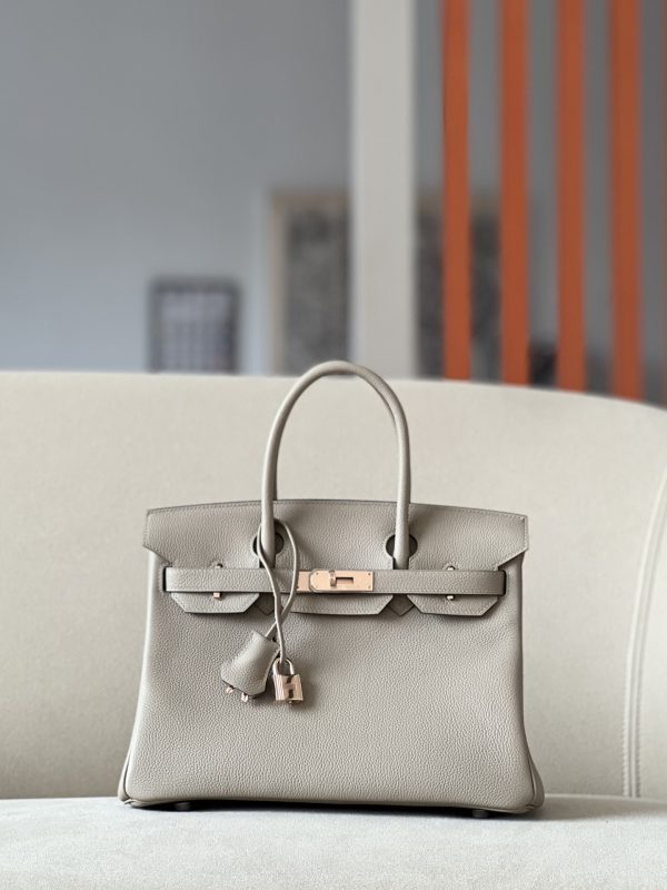 Birkin 30 Togo Gris Tourterelle(81) Rose Gold Hardware - Image 11