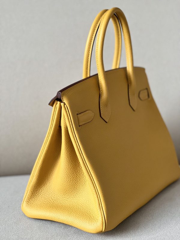 Birkin 30 Togo Jaune Amber (9D) Palladium Hardware - Image 5