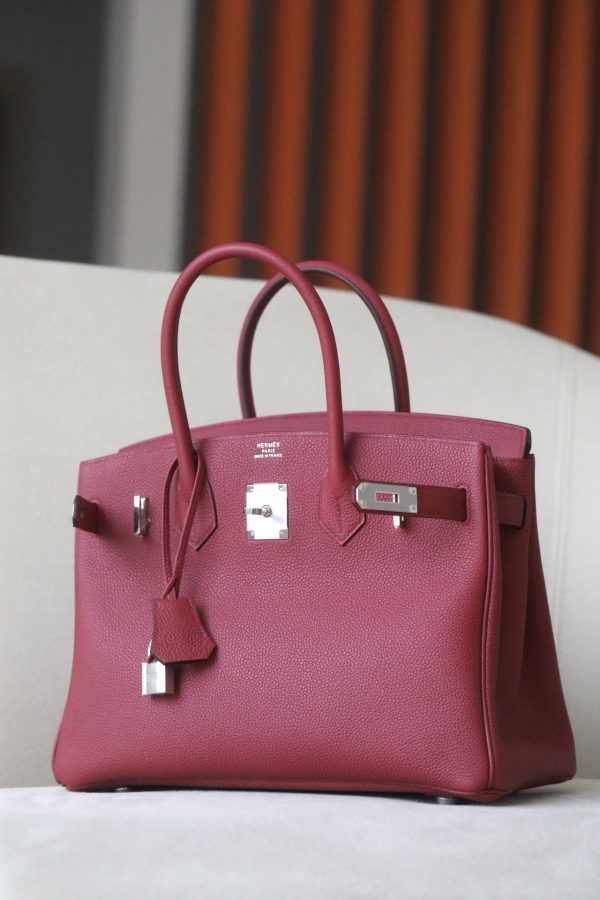Birkin 30 Togo Rouge Grenade (K1) Palladium Hardware - Image 10