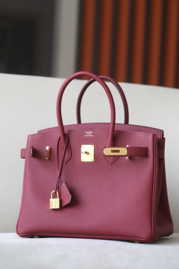 Birkin 30 Togo Rouge Grenade (K1) Gold Hardware - Image 10