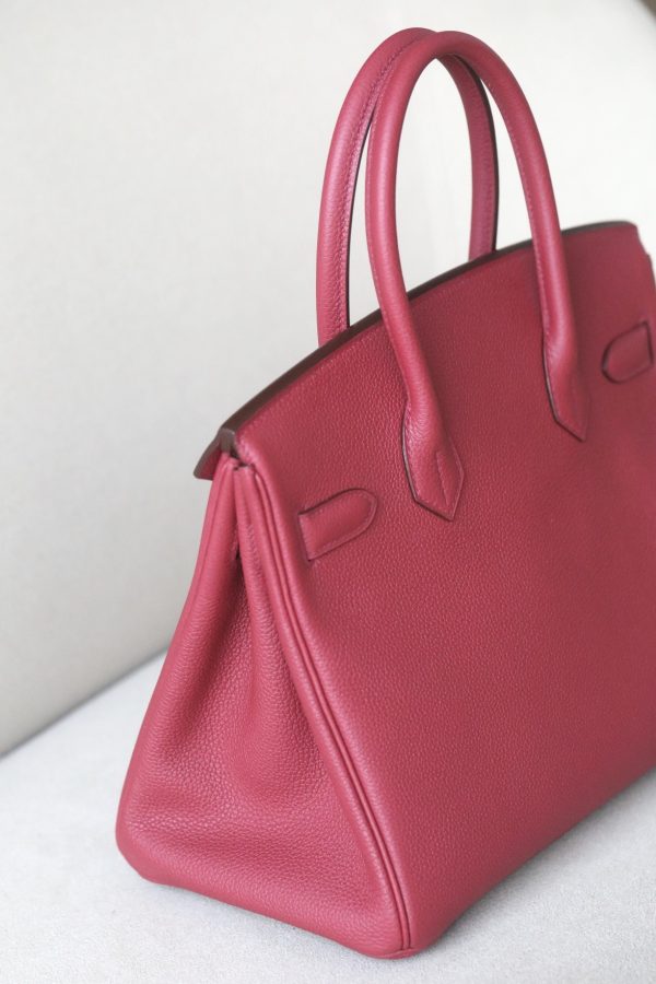 Birkin 30 Togo Rouge Grenade (K1) Gold Hardware - Image 2