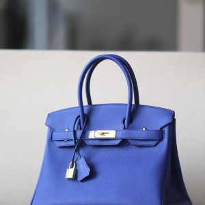 Birkin 30 Togo Bleu Electric (7T) Gold Hardware