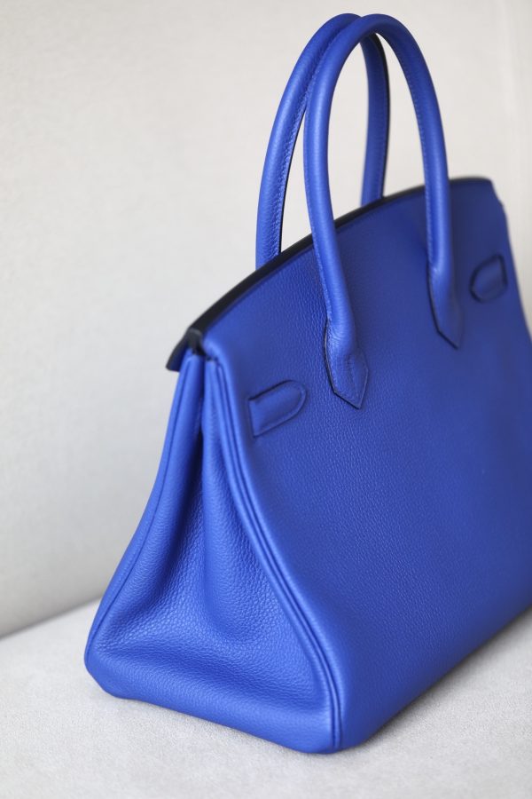 Birkin 30 Togo Bleu Electric (7T) Gold Hardware - Image 8