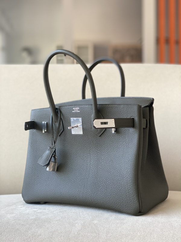 Birkin 30 Togo Vert Gris(C6) Palladium Hardware - Image 10