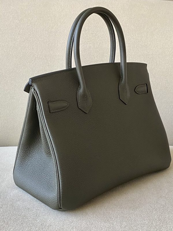 Birkin 30 Togo Vert Gris(C6) Palladium Hardware - Image 7
