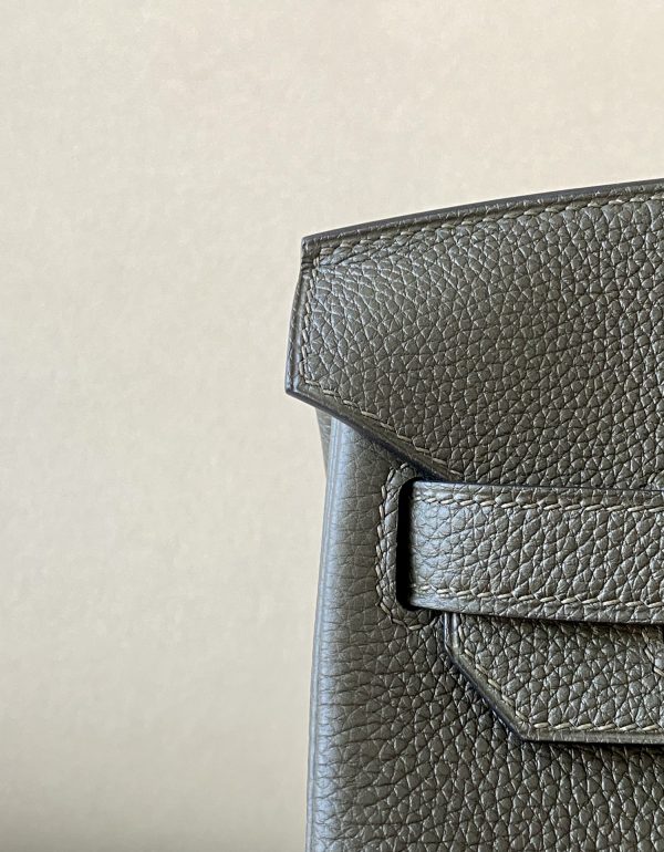 Birkin 30 Togo Vert Gris(C6) Palladium Hardware - Image 5