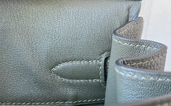 Birkin 30 Togo Vert Gris(C6) Palladium Hardware - Image 3