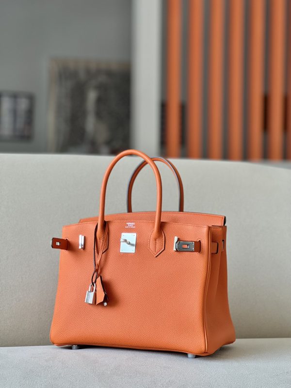 Birkin 30 Togo Orange(93) Palladium Hardware - Image 9