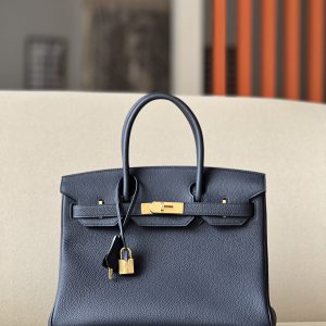 Birkin 30 Togo Bleu Nuit (2Z) Gold Hardware