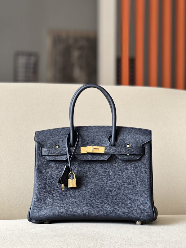 Birkin 30 Togo Bleu Nuit (2Z) Gold Hardware