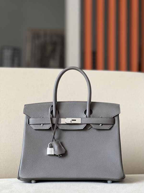 Birkin 30 Togo Etain (8F) Palladium Hardware