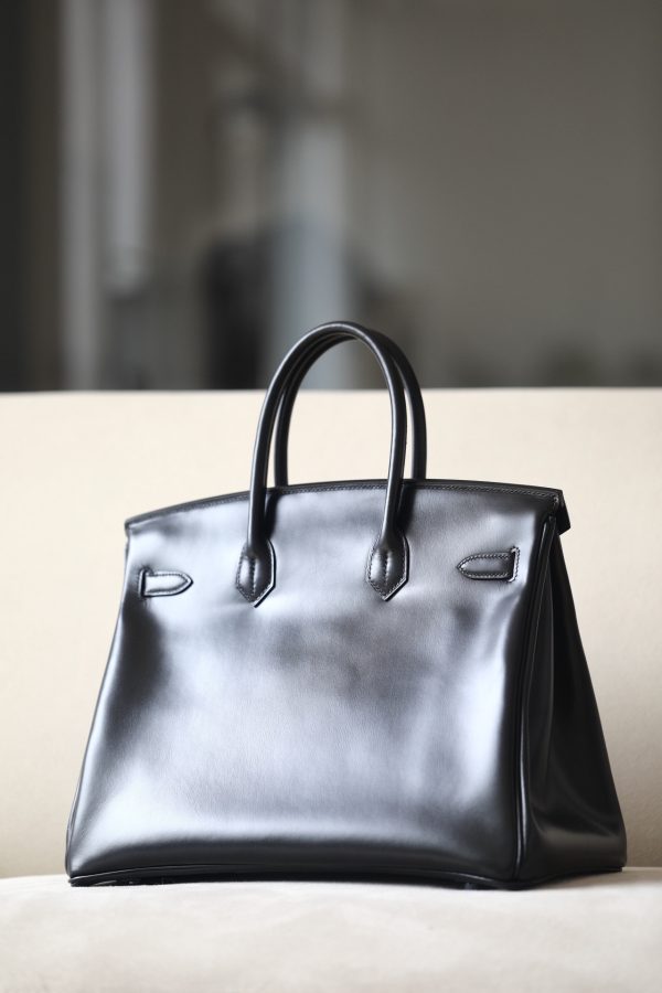 Birkin 35 Black Box Calf So Balck PVD Hardware - Image 9