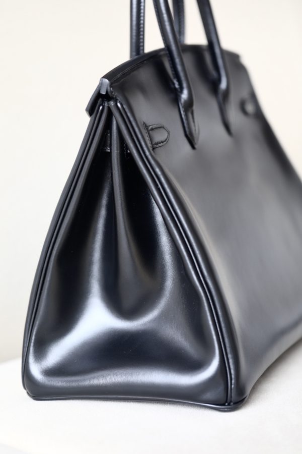 Birkin 35 Black Box Calf So Balck PVD Hardware - Image 7