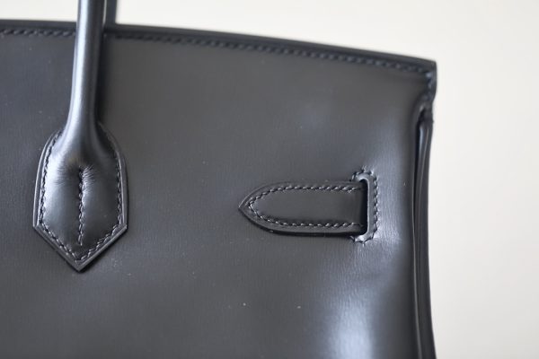 Birkin 35 Black Box Calf So Balck PVD Hardware - Image 4