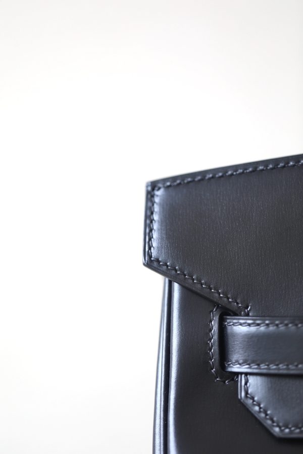 Birkin 35 Black Box Calf So Balck PVD Hardware - Image 3
