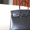 Birkin 35 Black Box Calf So Balck PVD Hardware - Image 2