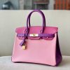 Birkin 30 HSS Epsom Rose Confetti(1Q) and Rose Pourpre(L3) Gold hardware