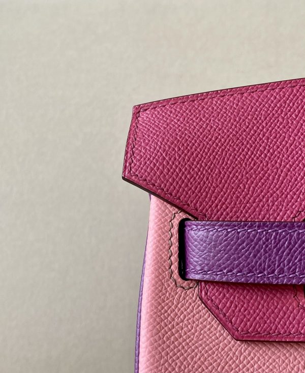 Birkin 30 HSS Epsom Rose Confetti(1Q) and Rose Pourpre(L3) Gold hardware - Image 4