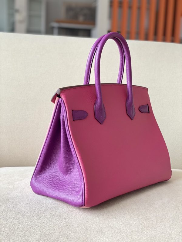 Birkin 30 HSS Epsom Rose Confetti(1Q) and Rose Pourpre(L3) Gold hardware - Image 2