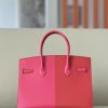 Birkin 30 HSS Epsom Rouge de Coeur(S3) and Rose Extreme(I6) and Blue Zanzibar(B3) Palladium Hardware Sellier - Image 3