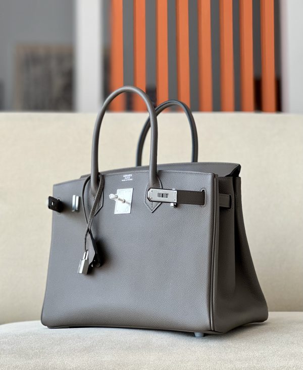 Birkin 30 Epsom Etain(8F) Palladium Hardware - Image 2